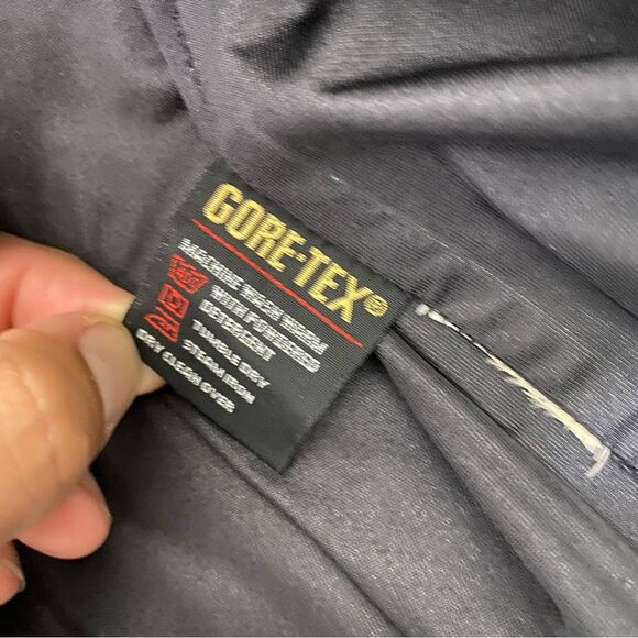 VINTAGE 10X Gore-Tex Men's Size L 90s Blue Black Rainwear USA Made Jacket Coat - Picture 14 of 14
